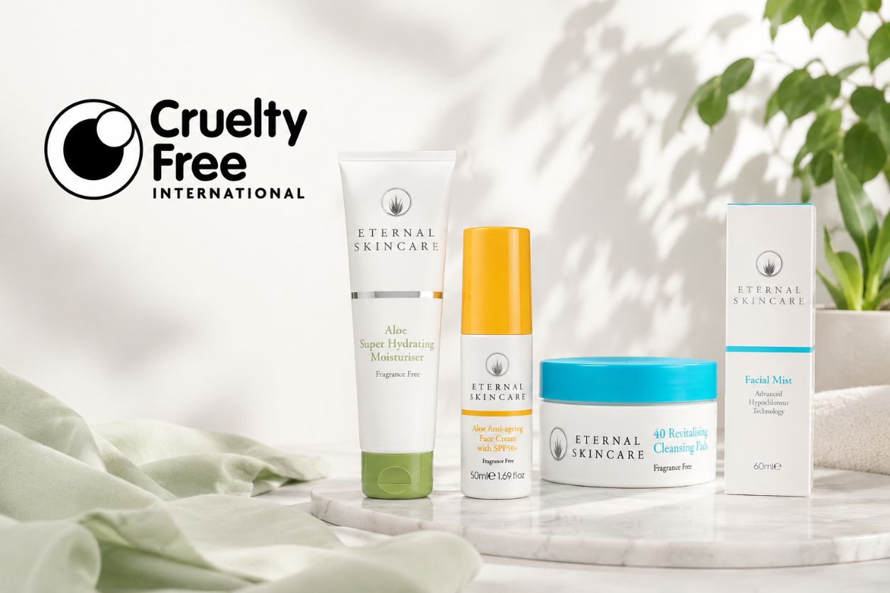 Eternal Skincare products following Cruelty Free International approval